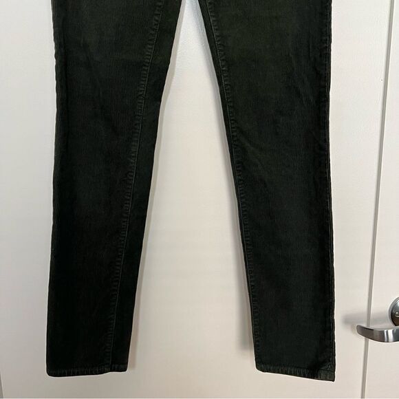 J. Crew Pants Womens 26 Regular Green Midrise Toothpick Corduroy Skinny Stretch - Picture 3 of 15